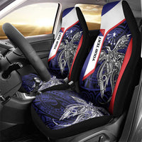 Personalised PNG Central Province Car Seat Cover Bird of Paradise Tattoo Flag Motif LT9 - Polynesian Pride
