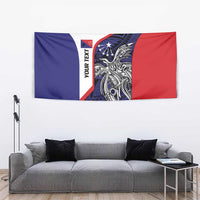 Personalised PNG Central Province Tapestry Bird of Paradise Tattoo Flag Motif - Polynesian Pride