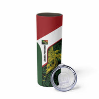 Personalised PNG Chimbu Province Skinny Tumbler Bird of Paradise Tattoo Flag Motif - Polynesian Pride