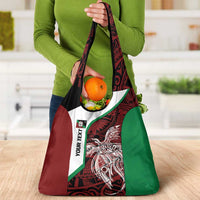 Personalised PNG East New Britain Province Grocery Bag Bird of Paradise Tattoo Flag Motif - Polynesian Pride