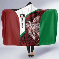 Personalised PNG East New Britain Province Hooded Blanket Bird of Paradise Tattoo Flag Motif - Polynesian Pride