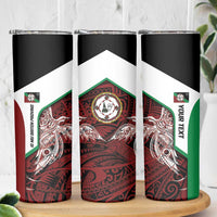 Personalised PNG East New Britain Province Skinny Tumbler Bird of Paradise Tattoo Flag Motif - Polynesian Pride