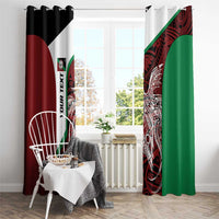 Personalised PNG East New Britain Province Window Curtain Bird of Paradise Tattoo Flag Motif - Polynesian Pride