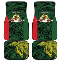 Personalised PNG East Sepik Province Car Mats Bird of Paradise Tattoo Flag Motif - Polynesian Pride