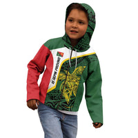 Personalised PNG East Sepik Province Kid Hoodie Bird of Paradise Tattoo Flag Motif - Polynesian Pride