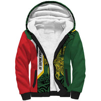 Personalised PNG East Sepik Province Sherpa Hoodie Bird of Paradise Tattoo Flag Motif - Polynesian Pride