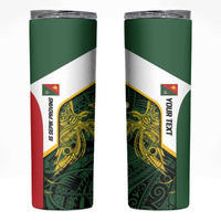 Personalised PNG East Sepik Province Skinny Tumbler Bird of Paradise Tattoo Flag Motif - Polynesian Pride
