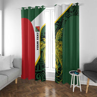 Personalised PNG East Sepik Province Window Curtain Bird of Paradise Tattoo Flag Motif - Polynesian Pride