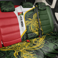 Personalised PNG Eastern Highlands Back Car Seat Cover Bird of Paradise Tattoo Flag Motif - Polynesian Pride