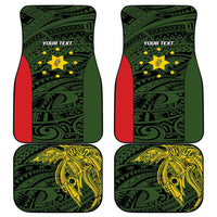 Personalised PNG Eastern Highlands Car Mats Bird of Paradise Tattoo Flag Motif - Polynesian Pride