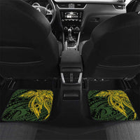 Personalised PNG Eastern Highlands Car Mats Bird of Paradise Tattoo Flag Motif - Polynesian Pride
