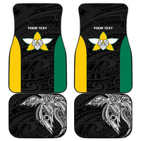 Personalised PNG Enga Province Car Mats Bird of Paradise Tattoo Flag Motif - Polynesian Pride