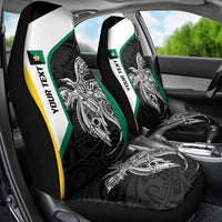 Personalised PNG Enga Province Car Seat Cover Bird of Paradise Tattoo Flag Motif LT9 - Polynesian Pride