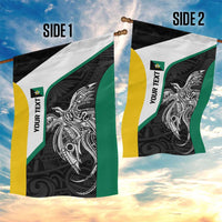 Personalised PNG Enga Province Garden Flag Bird of Paradise Tattoo Flag Motif - Polynesian Pride