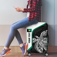 Personalised PNG Enga Province Luggage Cover Bird of Paradise Tattoo Flag Motif - Polynesian Pride