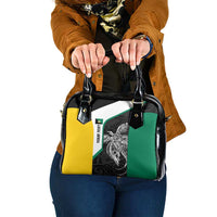 Personalised PNG Enga Province Shoulder Handbag Bird of Paradise Tattoo Flag Motif - Polynesian Pride