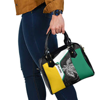 Personalised PNG Enga Province Shoulder Handbag Bird of Paradise Tattoo Flag Motif - Polynesian Pride