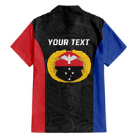 Personalised PNG Gulf Province Hawaiian Shirt Bird of Paradise Tattoo Flag Motif - Polynesian Pride