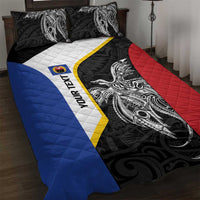 Personalised PNG Gulf Province Quilt Bed Set Bird of Paradise Tattoo Flag Motif - Polynesian Pride