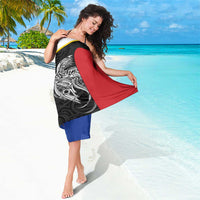 Personalised PNG Gulf Province Sarong Bird of Paradise Tattoo Flag Motif - Polynesian Pride