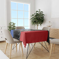 Personalised PNG Gulf Province Tablecloth Bird of Paradise Tattoo Flag Motif - Polynesian Pride