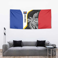 Personalised PNG Gulf Province Tapestry Bird of Paradise Tattoo Flag Motif - Polynesian Pride