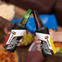 Personalised PNG Madang Province 4 in 1 Can Cooler Tumbler Bird of Paradise Tattoo Flag Motif - Polynesian Pride