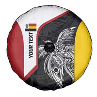 Personalised PNG Madang Province Spare Tire Cover Bird of Paradise Tattoo Flag Motif - Polynesian Pride