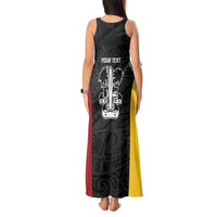 Personalised PNG Madang Province Tank Maxi Dress Bird of Paradise Tattoo Flag Motif - Polynesian Pride
