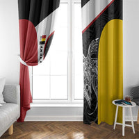 Personalised PNG Madang Province Window Curtain Bird of Paradise Tattoo Flag Motif - Polynesian Pride