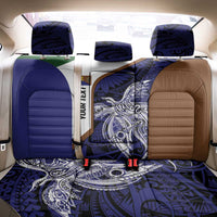 Personalised PNG Manus Province Back Car Seat Cover Bird of Paradise Tattoo Flag Motif - Polynesian Pride