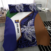 Personalised PNG Manus Province Bedding Set Bird of Paradise Tattoo Flag Motif - Polynesian Pride