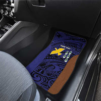 Personalised PNG Manus Province Car Mats Bird of Paradise Tattoo Flag Motif - Polynesian Pride