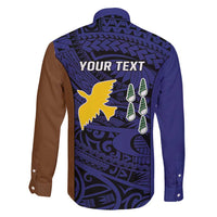 Personalised PNG Manus Province Family Matching Off Shoulder Short Dress and Hawaiian Shirt Bird of Paradise Tattoo Flag Motif - Polynesian Pride