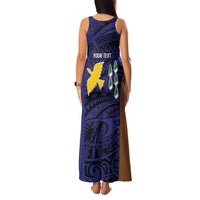 Personalised PNG Manus Province Family Matching Tank Maxi Dress and Hawaiian Shirt Bird of Paradise Tattoo Flag Motif - Polynesian Pride