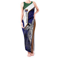 Personalised PNG Manus Province Tank Maxi Dress Bird of Paradise Tattoo Flag Motif - Polynesian Pride