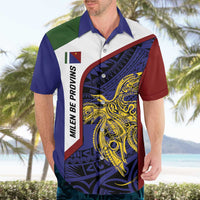 Personalised PNG Milne Bay Province Hawaiian Shirt Bird of Paradise Tattoo Flag Motif - Polynesian Pride