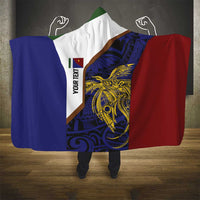 Personalised PNG Milne Bay Province Hooded Blanket Bird of Paradise Tattoo Flag Motif - Polynesian Pride