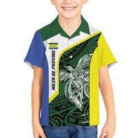 Personalised PNG Morobe Province Family Matching Tank Maxi Dress and Hawaiian Shirt Bird of Paradise Tattoo Flag Motif - Polynesian Pride