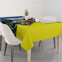 Personalised PNG Morobe Province Tablecloth Bird of Paradise Tattoo Flag Motif - Polynesian Pride