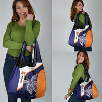 Personalised PNG New Ireland Grocery Bag Bird of Paradise Tattoo Flag Motif - Polynesian Pride