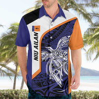 Personalised PNG New Ireland Hawaiian Shirt Bird of Paradise Tattoo Flag Motif - Polynesian Pride