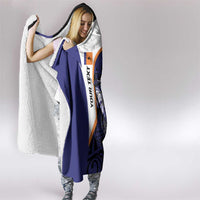 Personalised PNG New Ireland Hooded Blanket Bird of Paradise Tattoo Flag Motif - Polynesian Pride