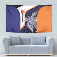 Personalised PNG New Ireland Tapestry Bird of Paradise Tattoo Flag Motif - Polynesian Pride