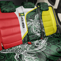 Personalised PNG Oro Province Back Car Seat Cover Bird of Paradise Tattoo Flag Motif - Polynesian Pride