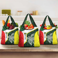 Personalised PNG Oro Province Grocery Bag Bird of Paradise Tattoo Flag Motif - Polynesian Pride