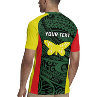 Personalised PNG Oro Province Rugby Jersey Bird of Paradise Tattoo Flag Motif - Polynesian Pride