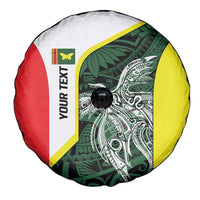 Personalised PNG Oro Province Spare Tire Cover Bird of Paradise Tattoo Flag Motif - Polynesian Pride