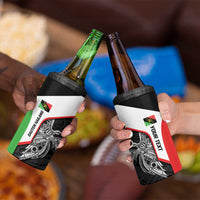 Personalised PNG Southern Highlands Province 4 in 1 Can Cooler Tumbler Bird of Paradise Tattoo Flag Motif - Polynesian Pride