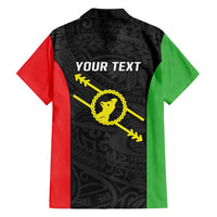 Personalised PNG Southern Highlands Province Hawaiian Shirt Bird of Paradise Tattoo Flag Motif - Polynesian Pride